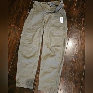 Woman's Maternity Olive Green Pants